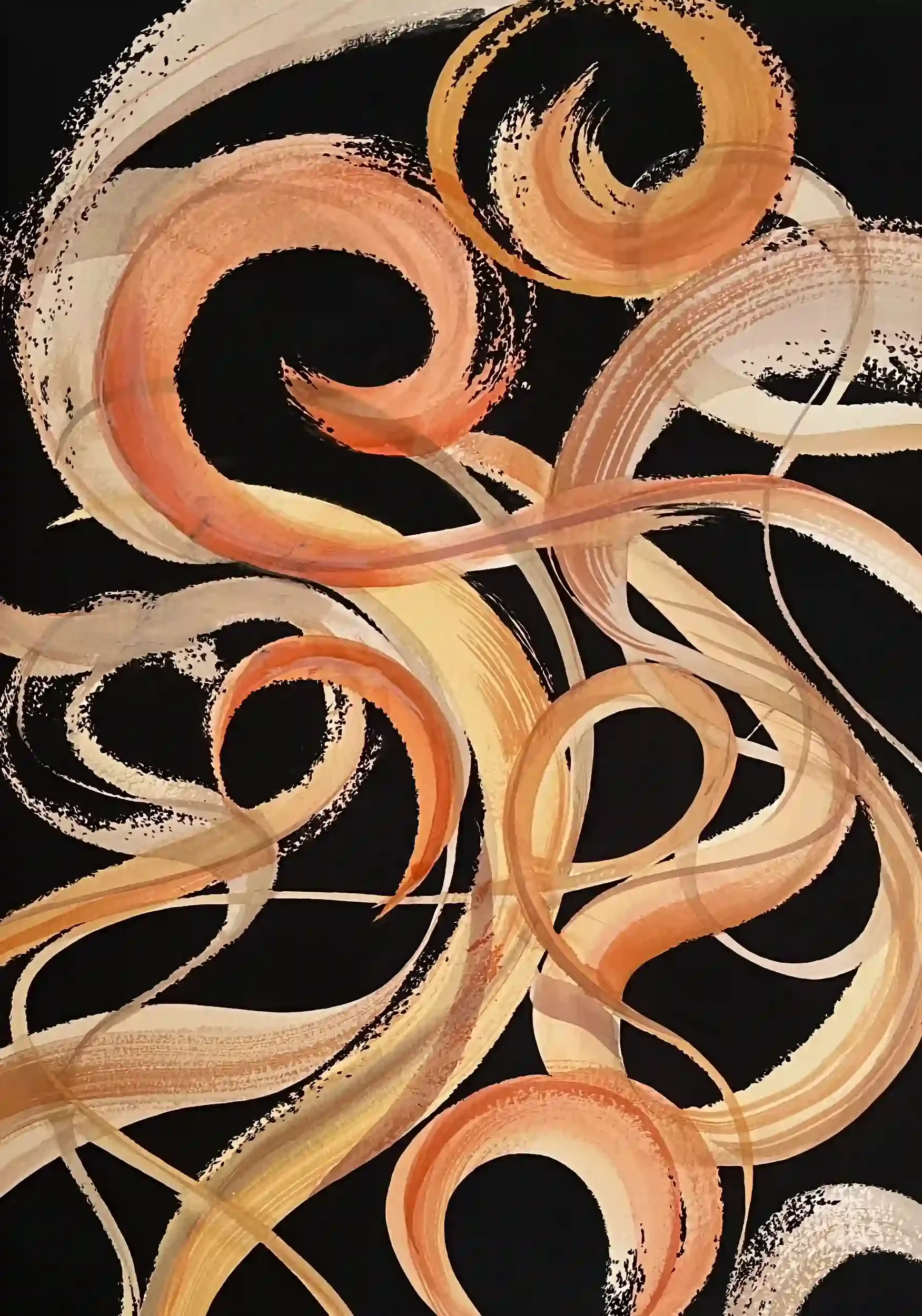  Tango  Watercolor and gouache on paper, 32-1/2 x 25" Black metal frame, white mat. 2025. $2100
