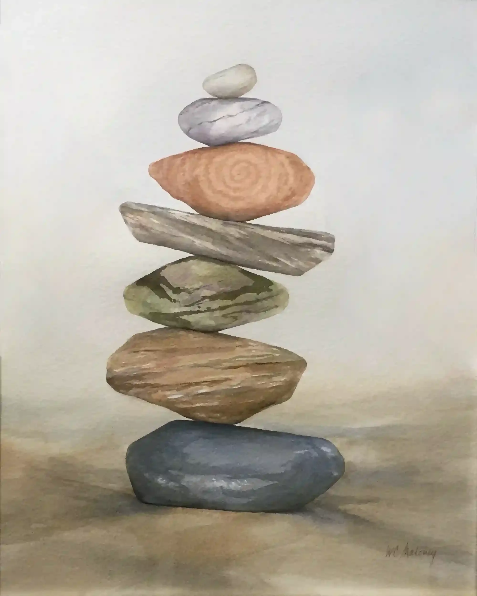  Spiral Chakra  Archival quality fine art print from my original art. Image area: 20 x 16" plus 1" white border. $175