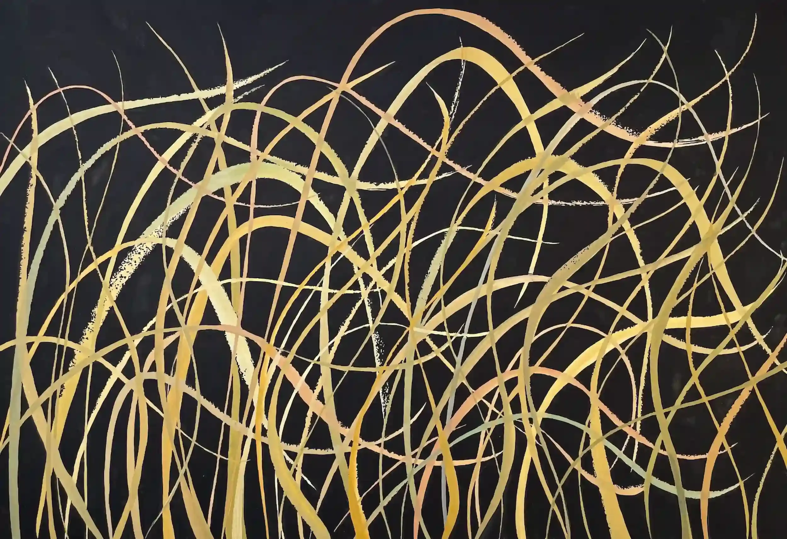  Harmony  Watercolor and gouache on paper, 20-1/8 x 27-5/8" Black metal frame, white mat. 2024. $1350