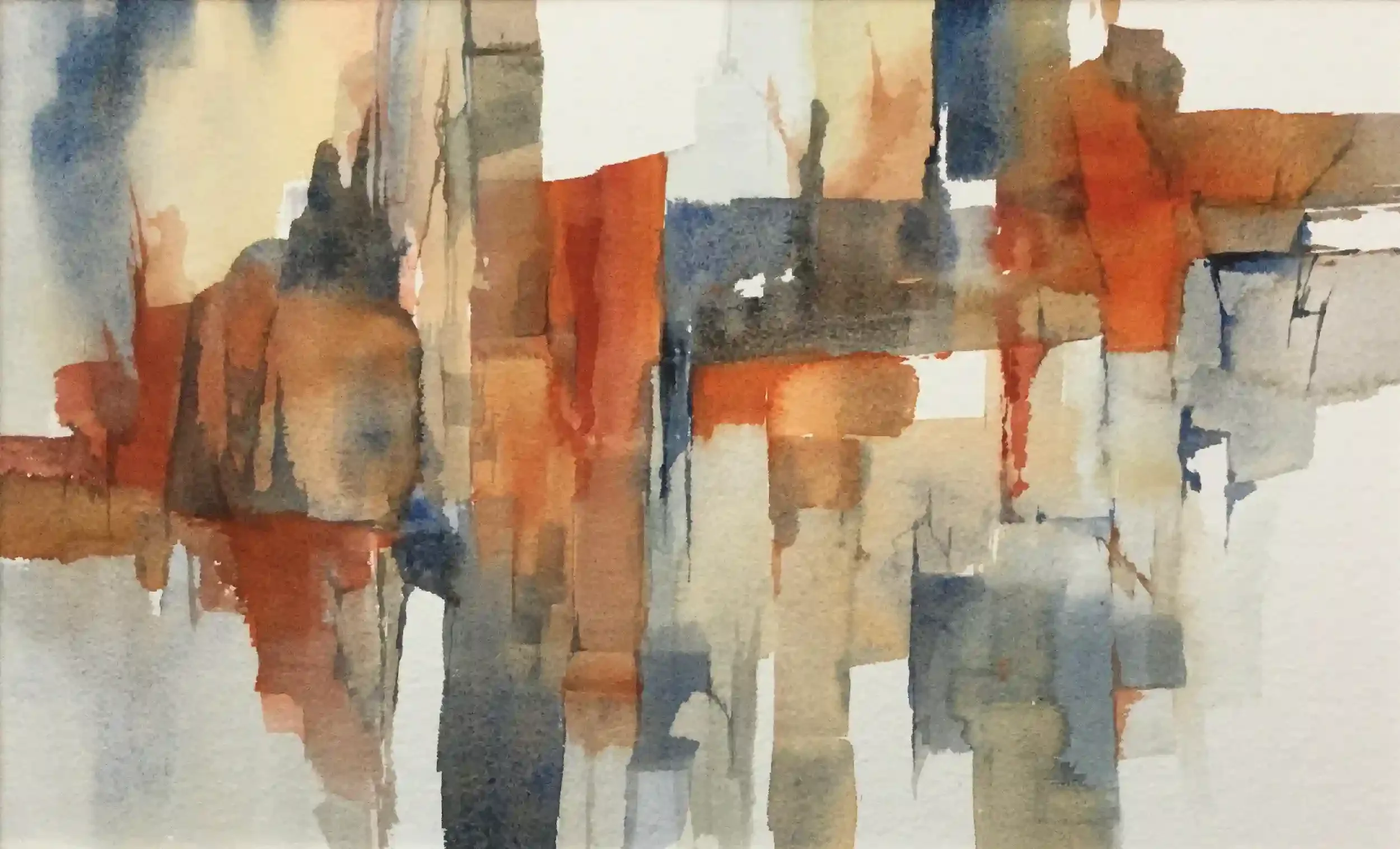  Hearthside  Watercolor on paper, 16 x 21-1/2” German silver metal frame, white mat. 2020. $850