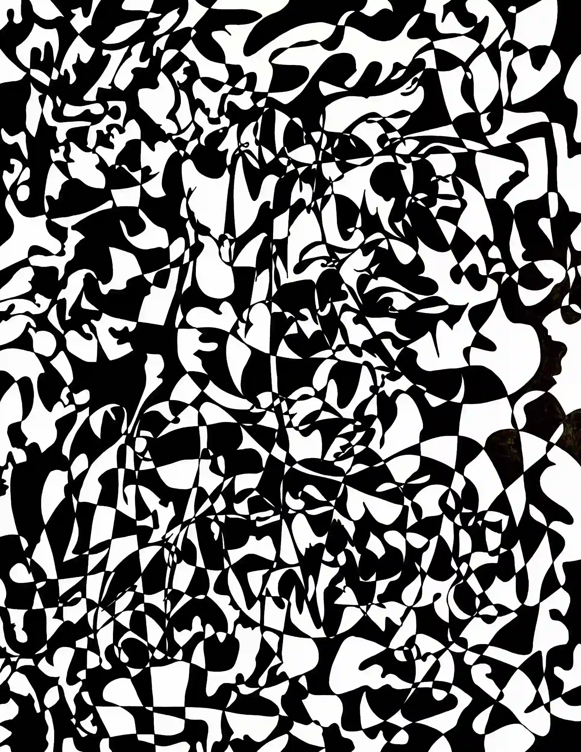  Choosing Joy  Archival ink on paper, 19-3/4" x16" Black metal frame, white mat. 2026. $895