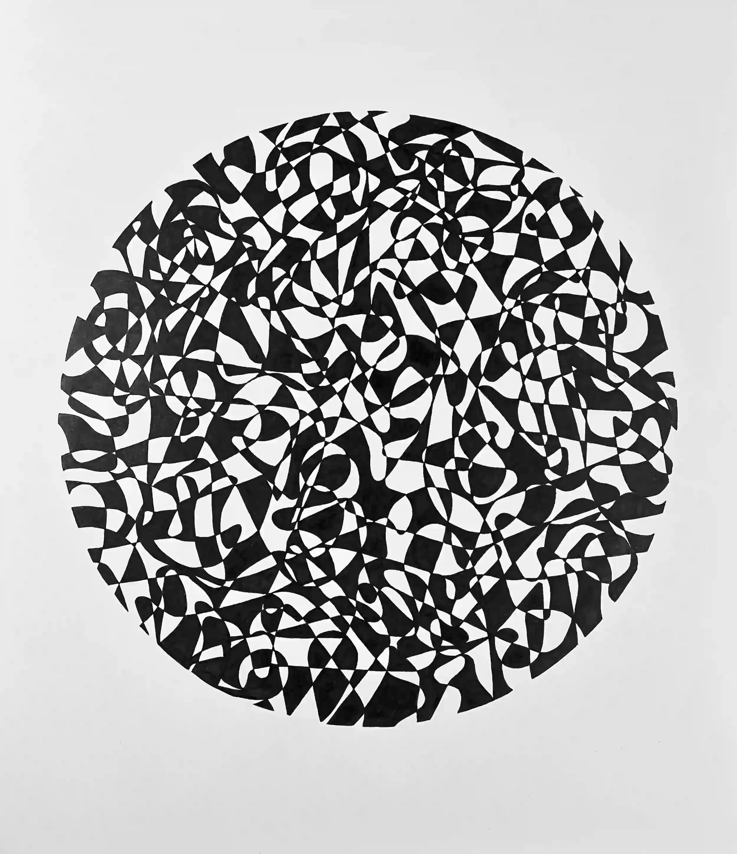  Lila  Archival ink on paper, 18-1/4 x 16-3/4" Black metal frame, white mat. 2025. $850
