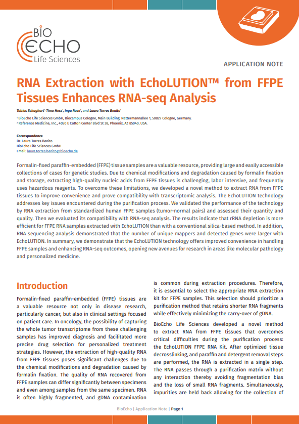 RNA FFPE application note