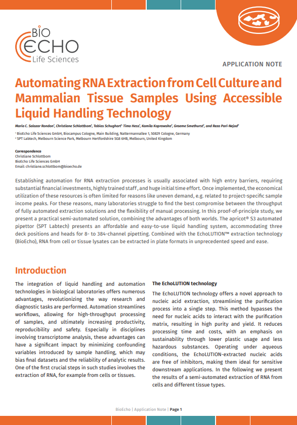 Automation with Cell Culture RNA kit