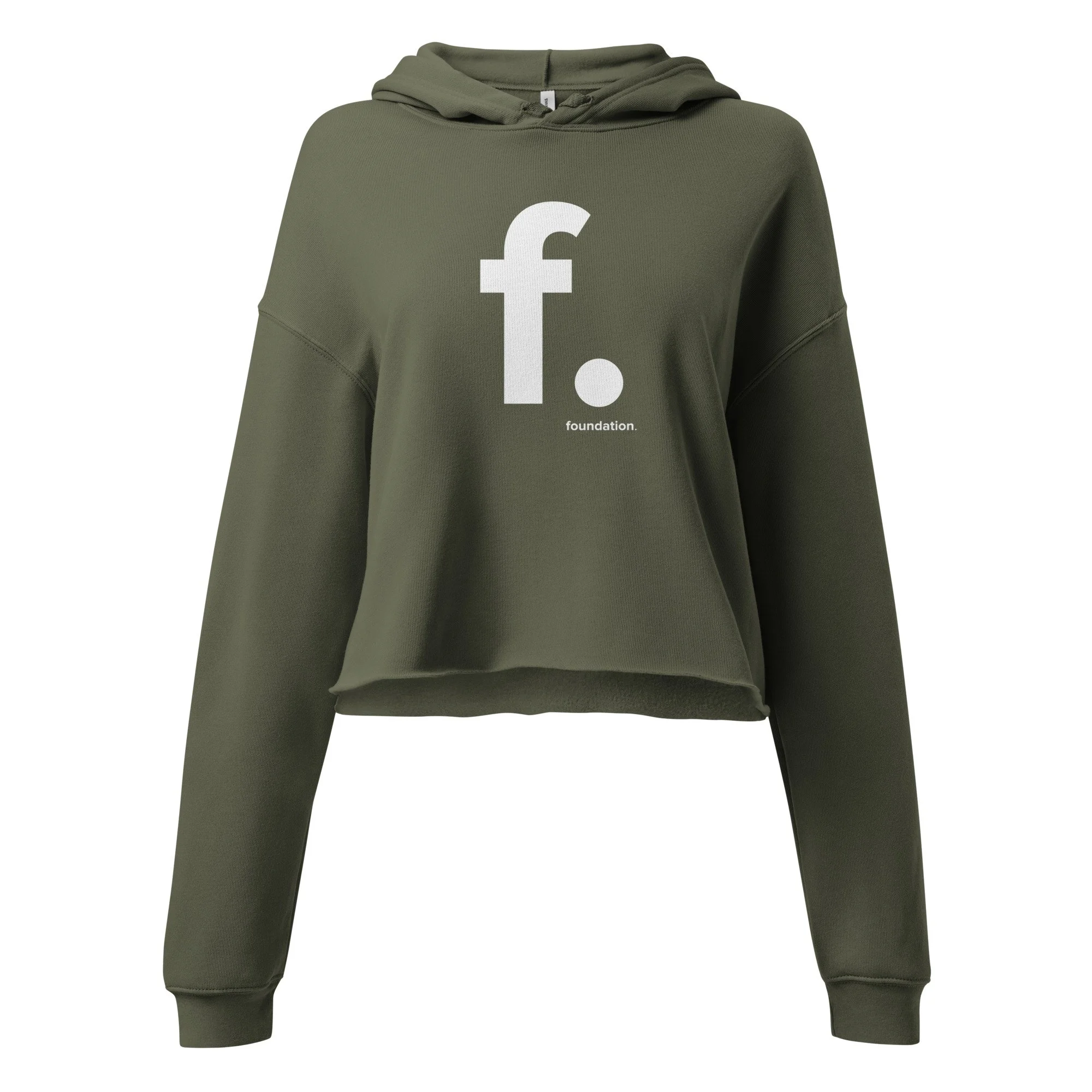F print Cropped Hoodie