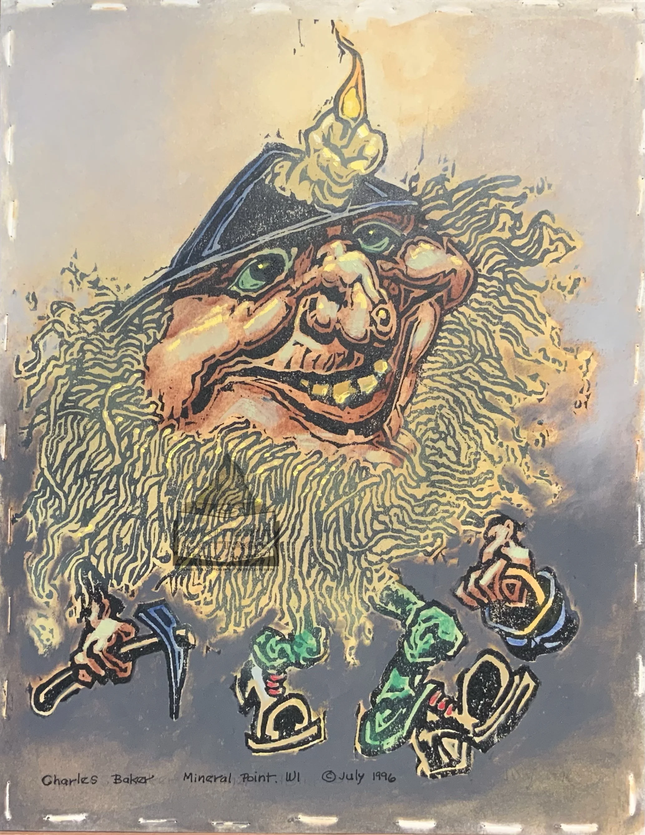 Print - hand painted