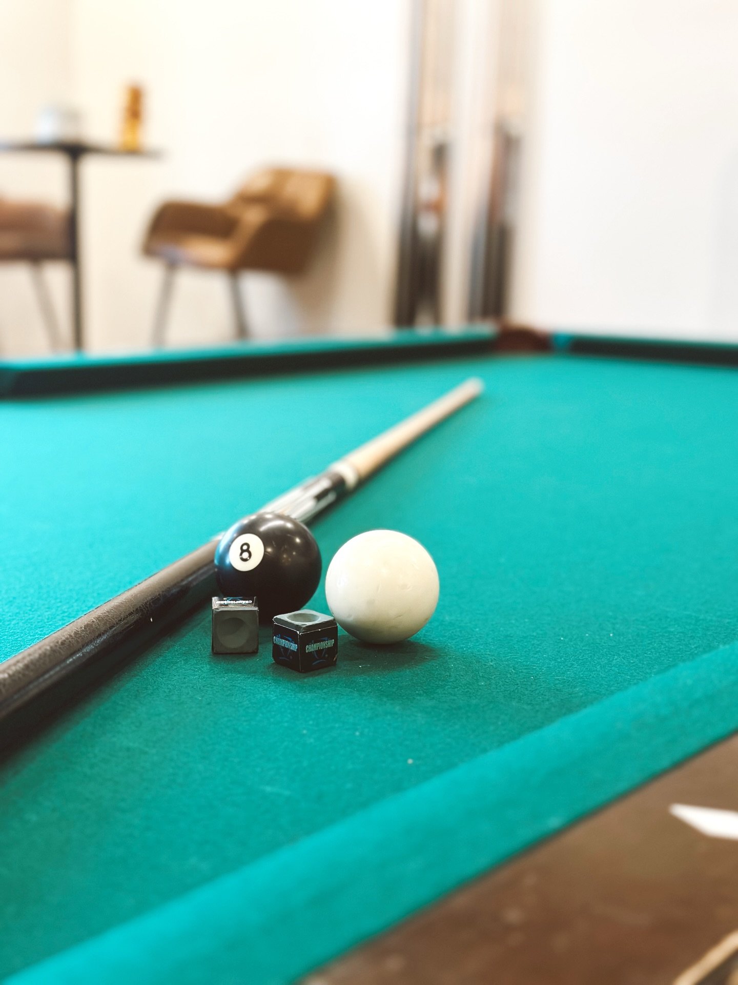 New felt, who&rsquo;s this? 😌🎱

Our pool table just got a glow-up and it&rsquo;s officially game time. Come hang out, shoot a few rounds, and show us your best shot!