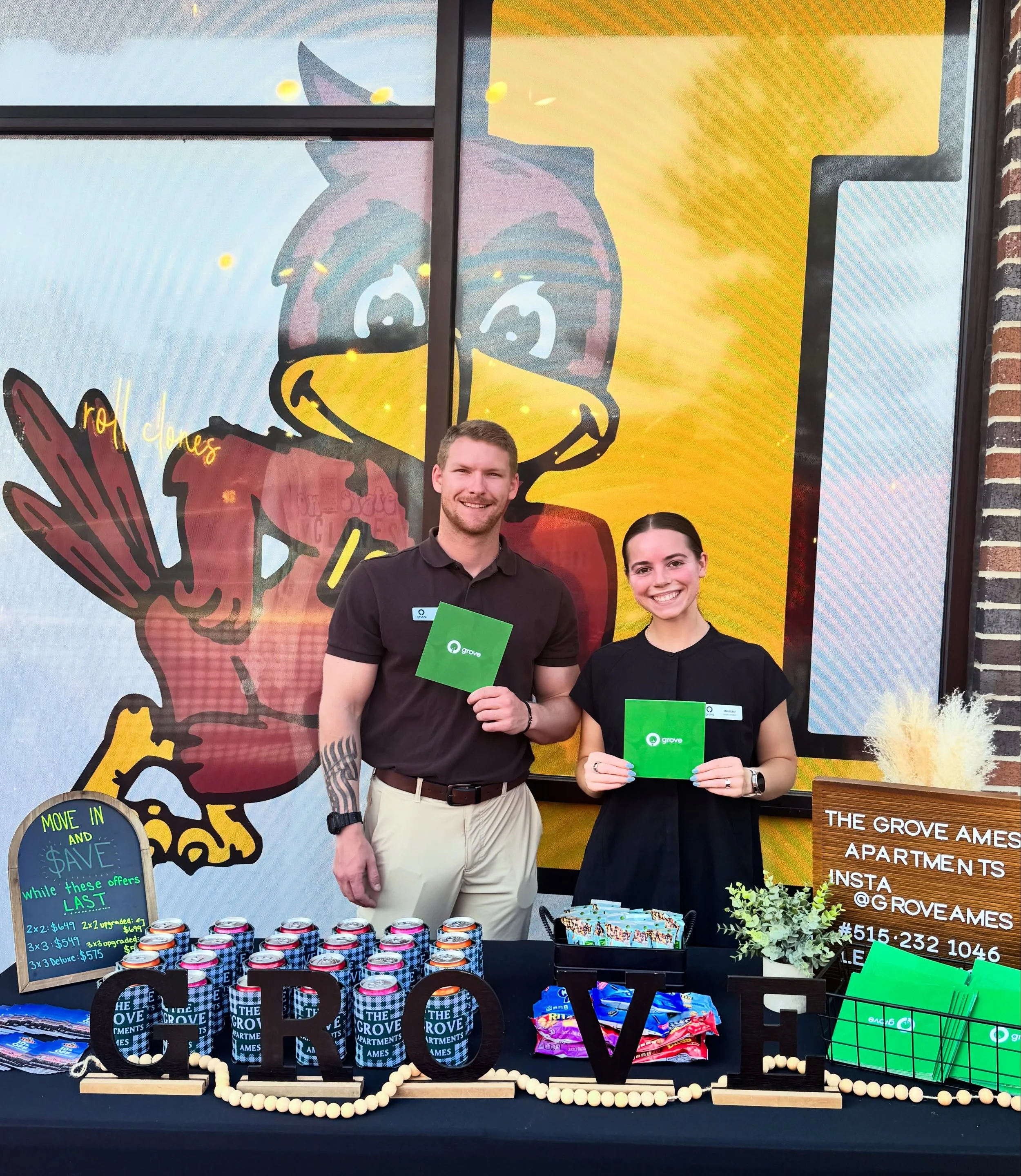 Come see us at @barefootames today and Thursday during your lunch! We have snacks and @alaninutrition drinks to keep you going during your Iowa State orientation! #offcampus #amesiowa #housing #isuclassof2029