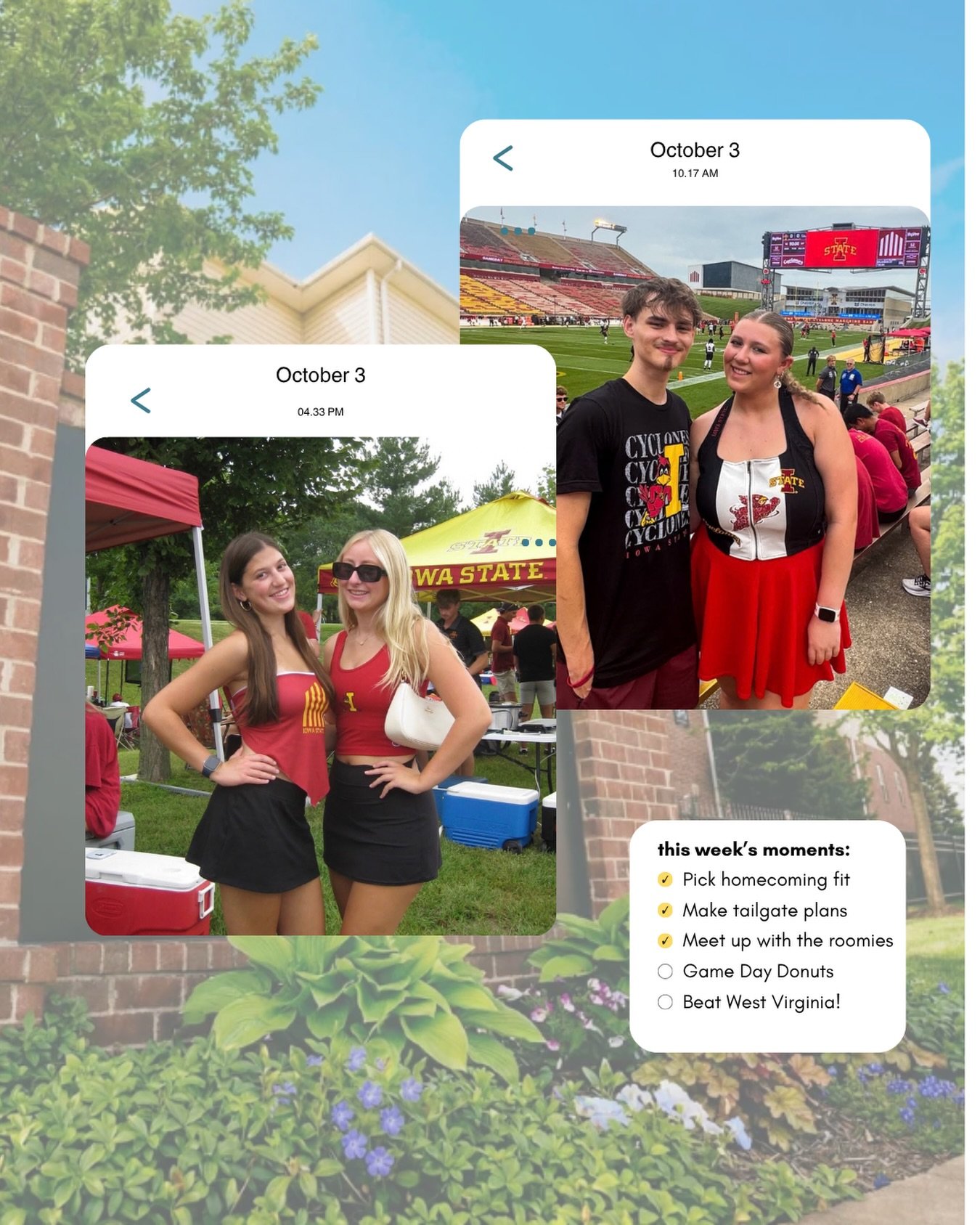 Homecoming + donuts = the perfect Saturday! 🍩🏈 Join us at the clubhouse at 10 AM and celebrate all the fun of Homecoming Weekend at The Grove at Ames. ❤️💛