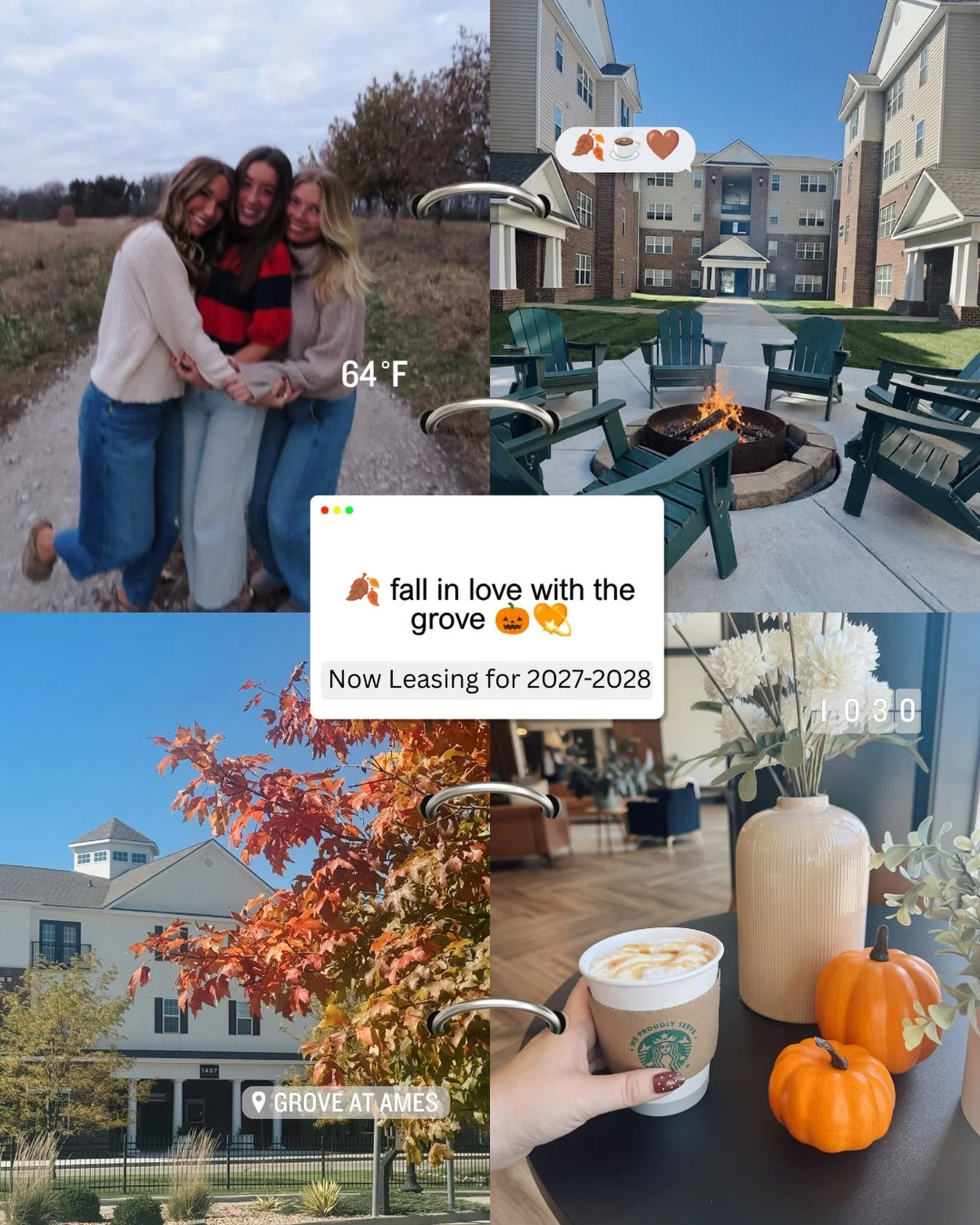 The leaves are changing... and so are your housing plans! 🍂🏡 Don&rsquo;t wait until the last minute. We&rsquo;re now leasing for 2027-2028, and the best spots won&rsquo;t last long. Secure your home away from home today! ✨