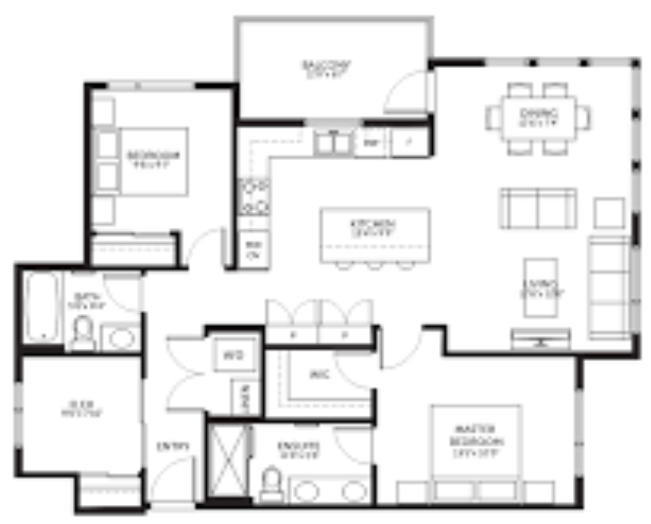 Floor plan of a house showing multiple bedrooms, bathrooms, living room, kitchen, dining area, and a porch.