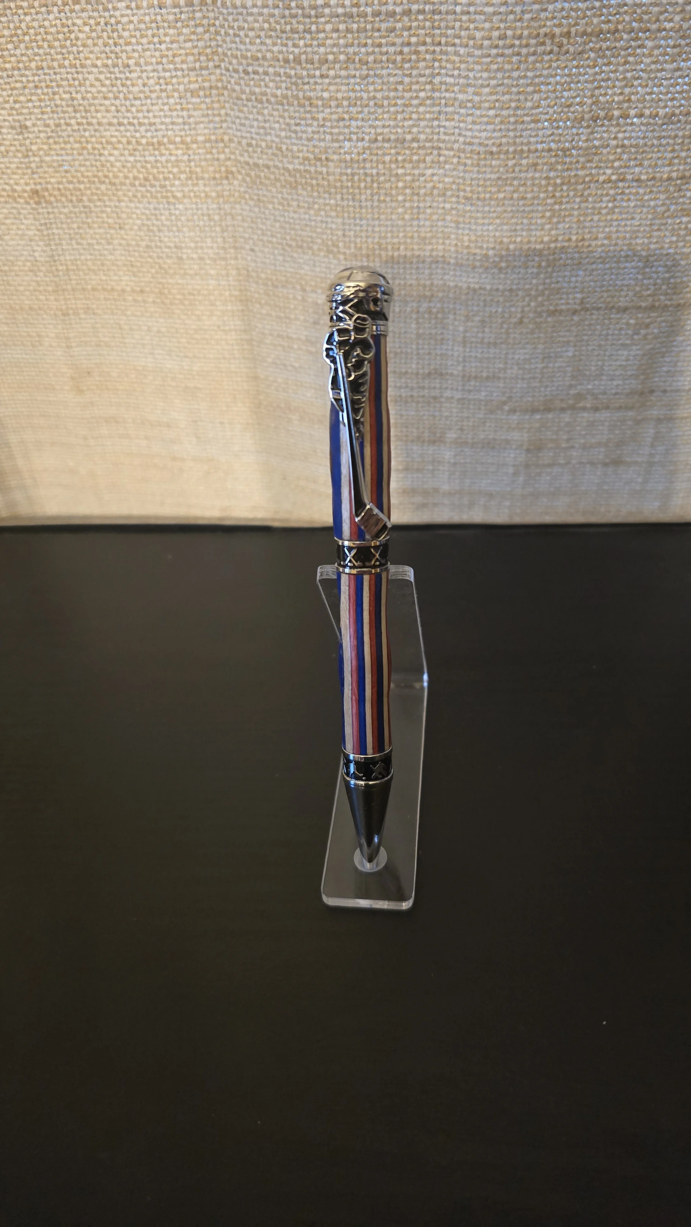 Hand Crafted USA Hockey Pen with Chrome Finish
