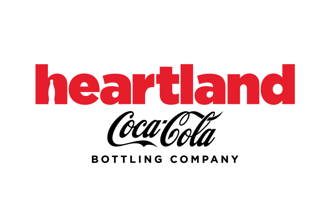 Red and black logo for Heartland with a heart symbol