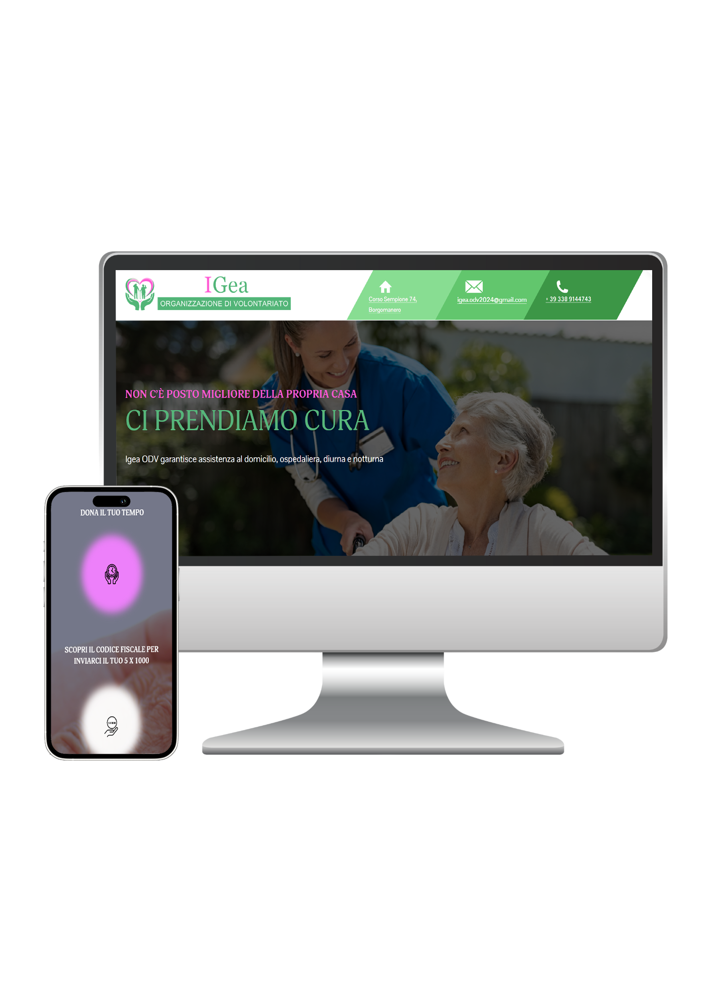 Sito igea organizzazione di volontariato borgomanero sviluppato andrea bizzetti