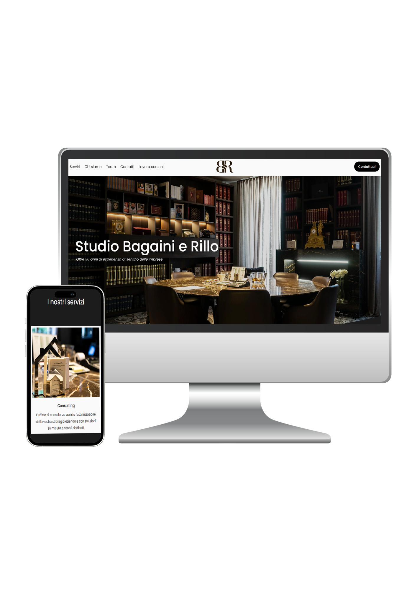 Sito studio Bagaini e Rillo Borgomanero creato da andrea bizzetti