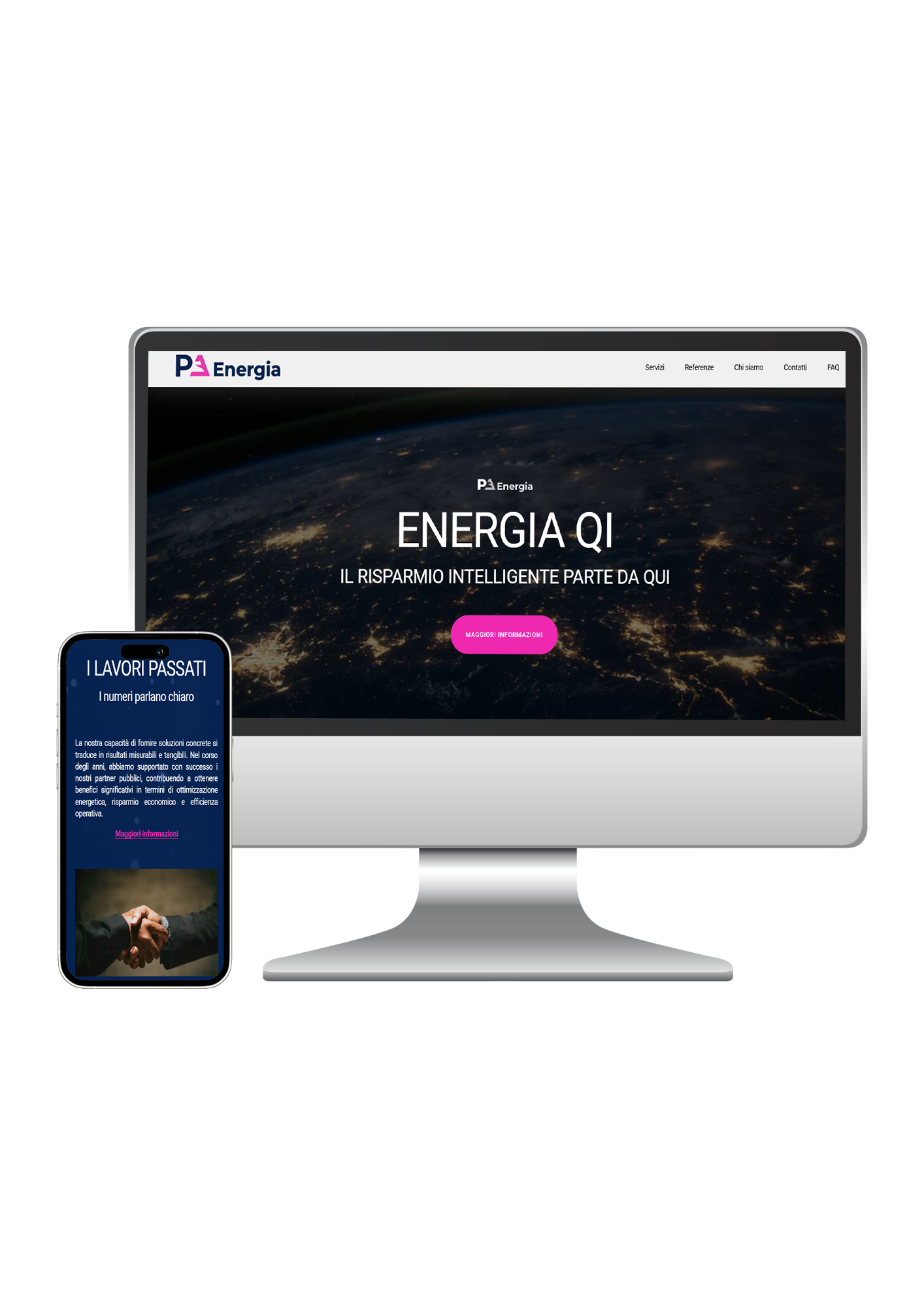 Sito PAenergia Minerva Energia Borgomanero sviluppato da andrea bizzetti