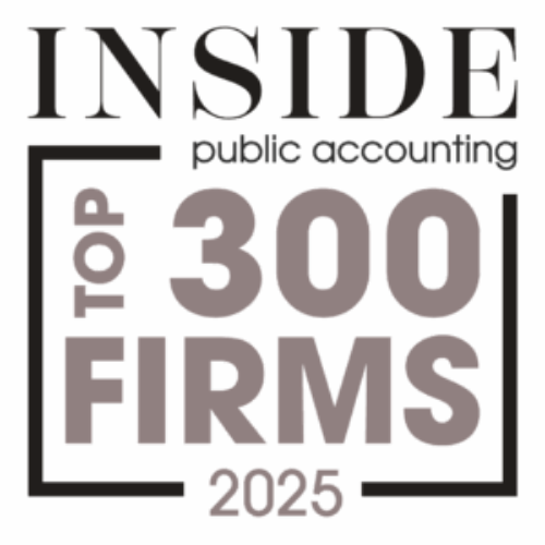 Inside Public Accounting Top 300 Firms 2025 logo with black, white, and gray text.