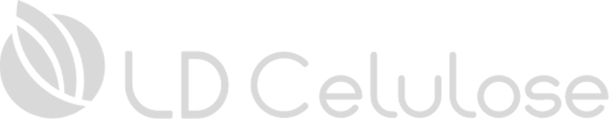 Logotipo da LD Celulose com um símbolo circular à esquerda e o nome ao lado