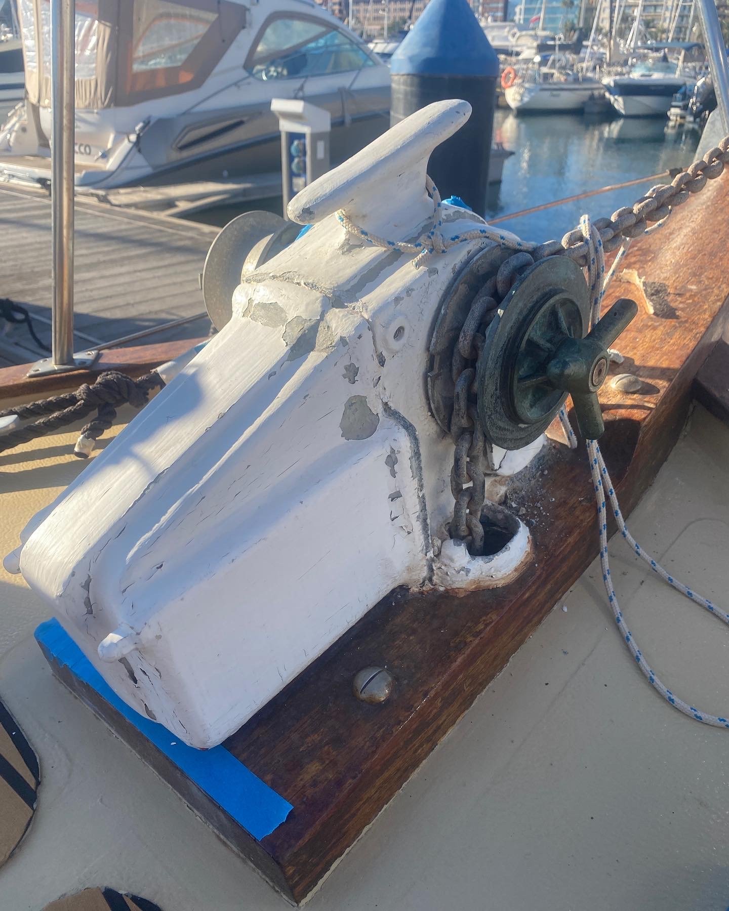 reparación de ancla barco, alicante , el camello, nauticampello