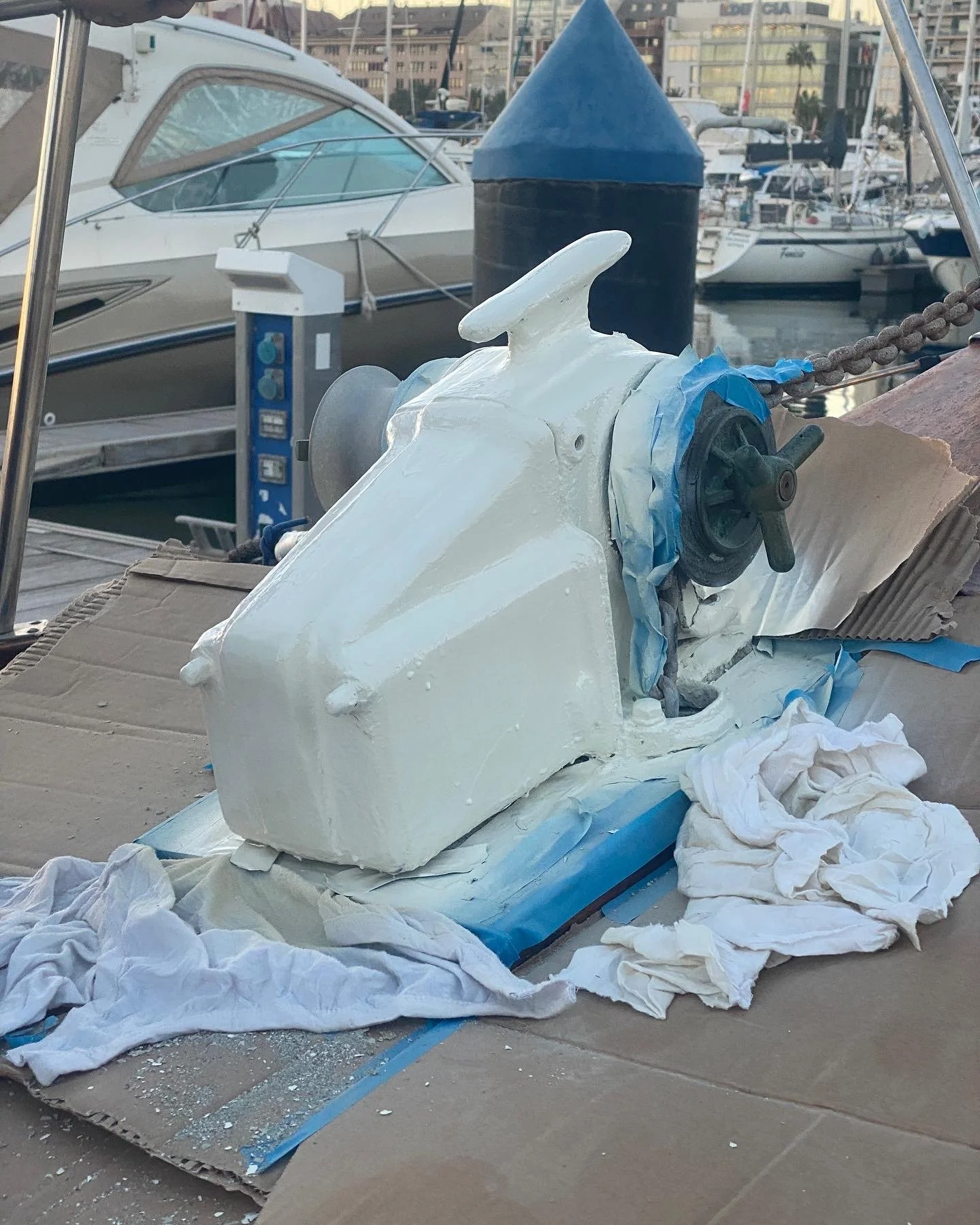 reparación de ancla barco, alicante , el camello, nauticampello