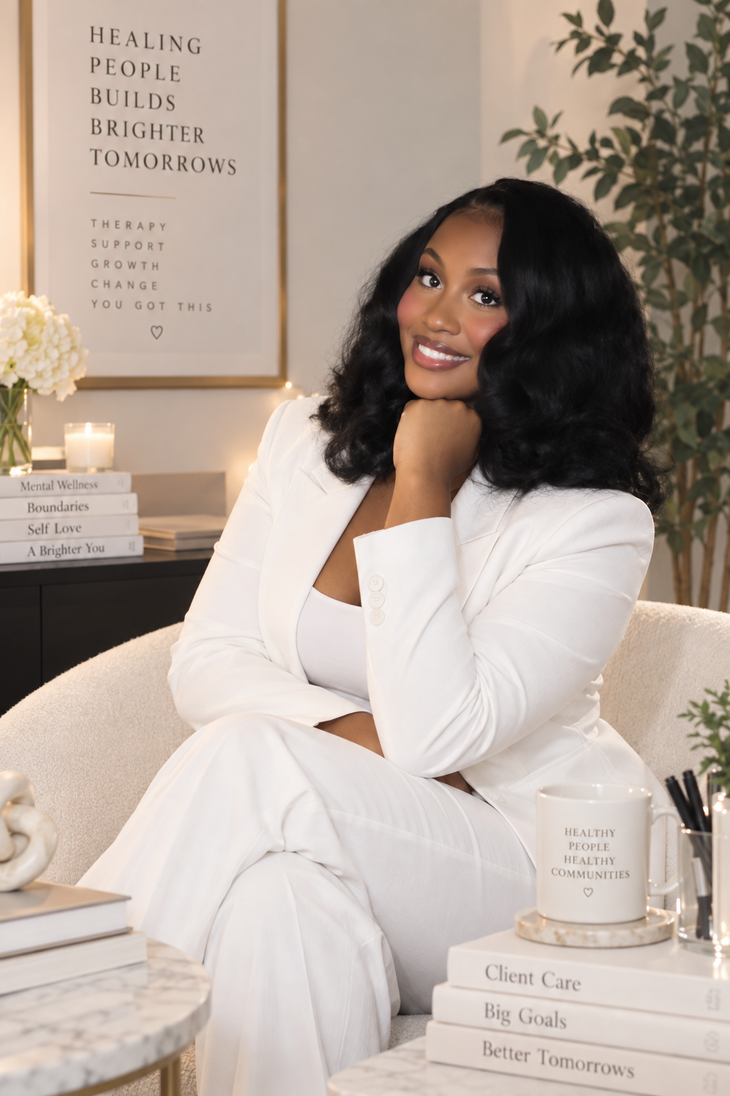 Trauma and anxiety therapist at Healing Room Therapy & Wellness Center providing online therapy in New Jersey and Pennsylvania.Mirandah Phillips, LCSW, online therapist serving adults in New Jersey and Pennsylvania.