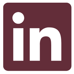 LinkedIn logo with dark purple background and black text