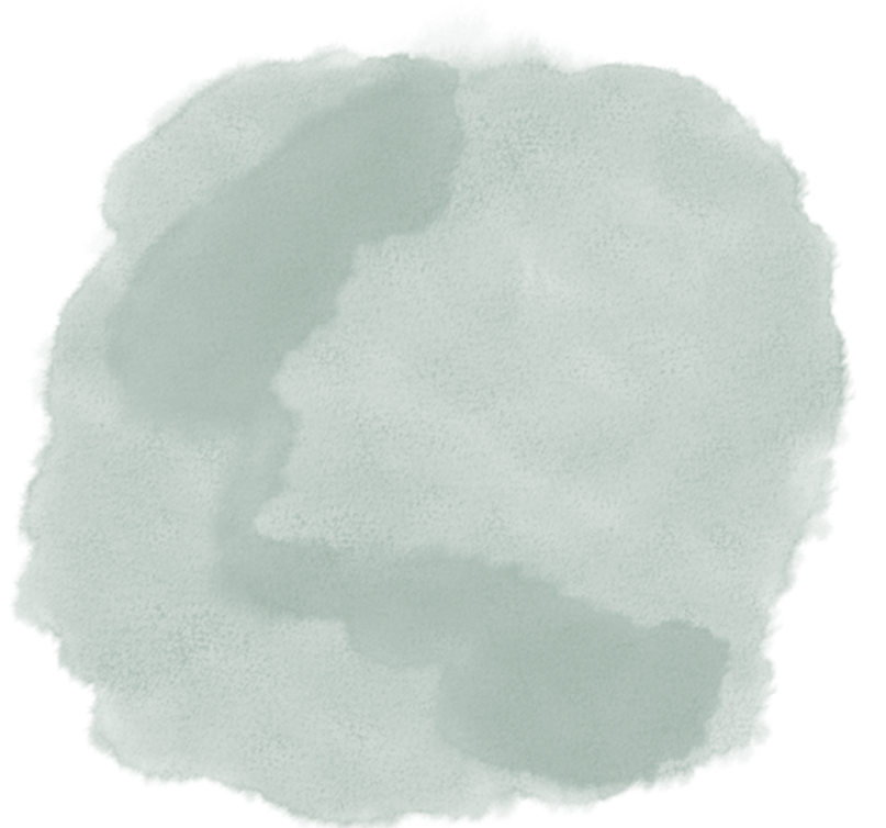 A light greenish shape that resembles a fluffy, round object, possibly a cotton ball or a piece of fabric.