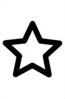 Outline of a five-pointed star.