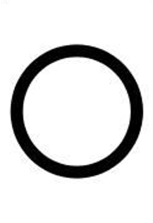 Black circle on a white background