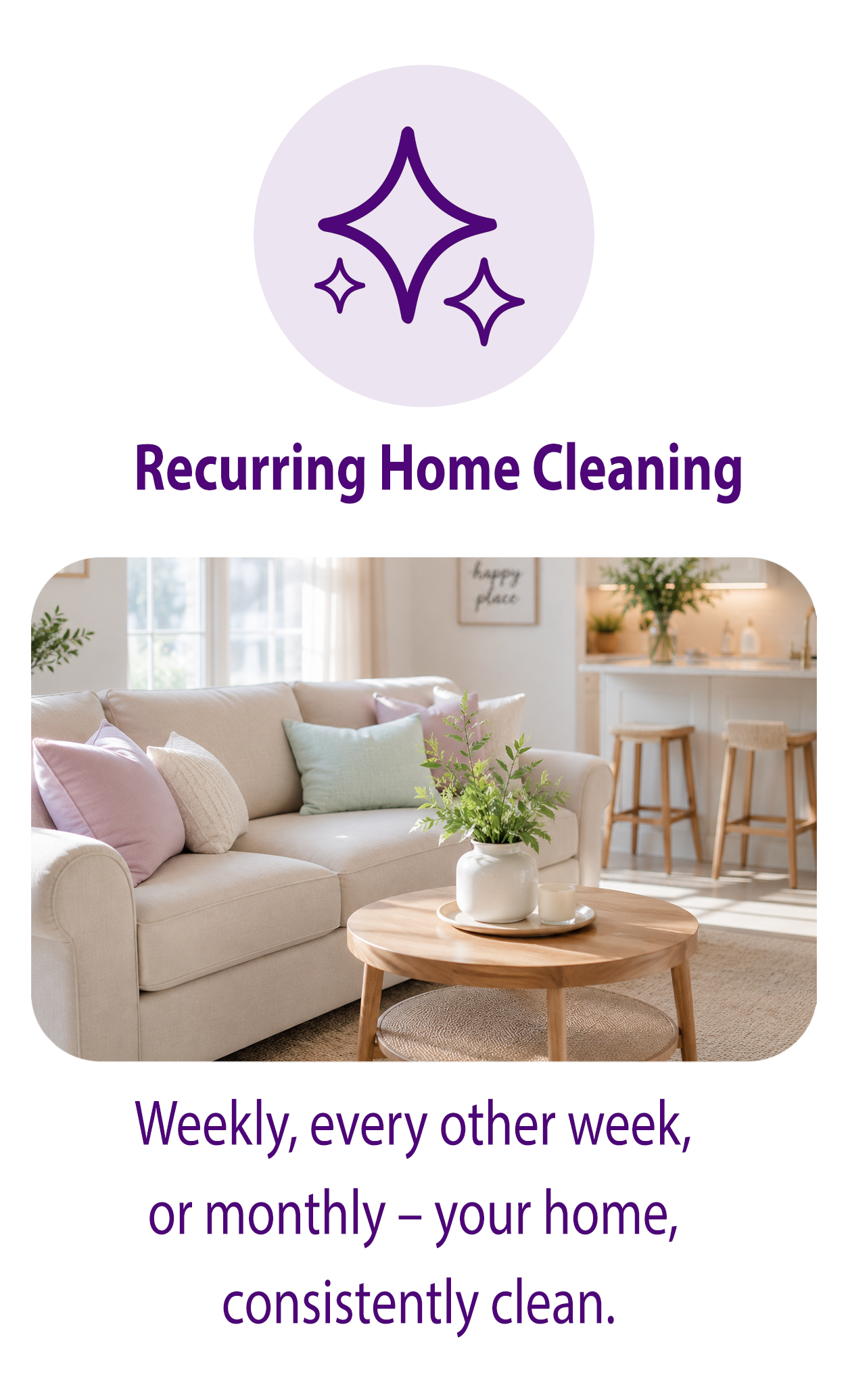 Weekly, biweekly, and monthly recurring house cleaning services in Lakeland and Bartow.