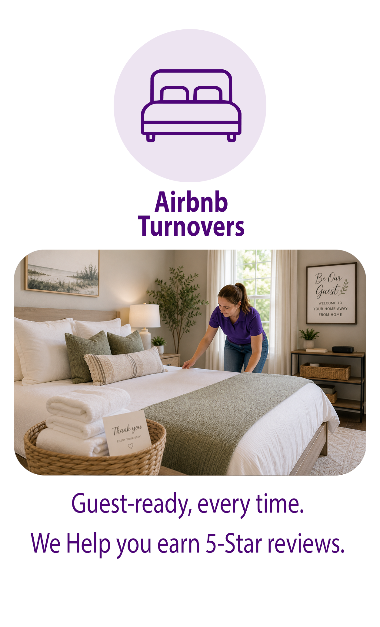 Airbnb turnover cleaning to help hosts earn better reviews and keep guests happy.