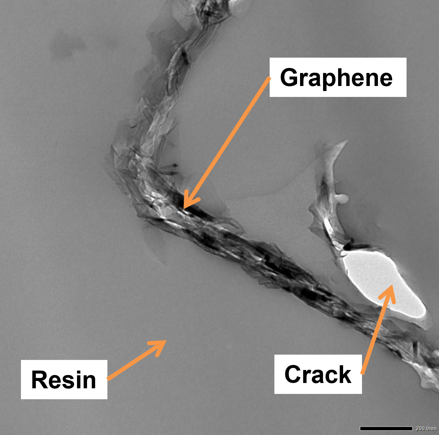 Aligned graphene embedded in Resin