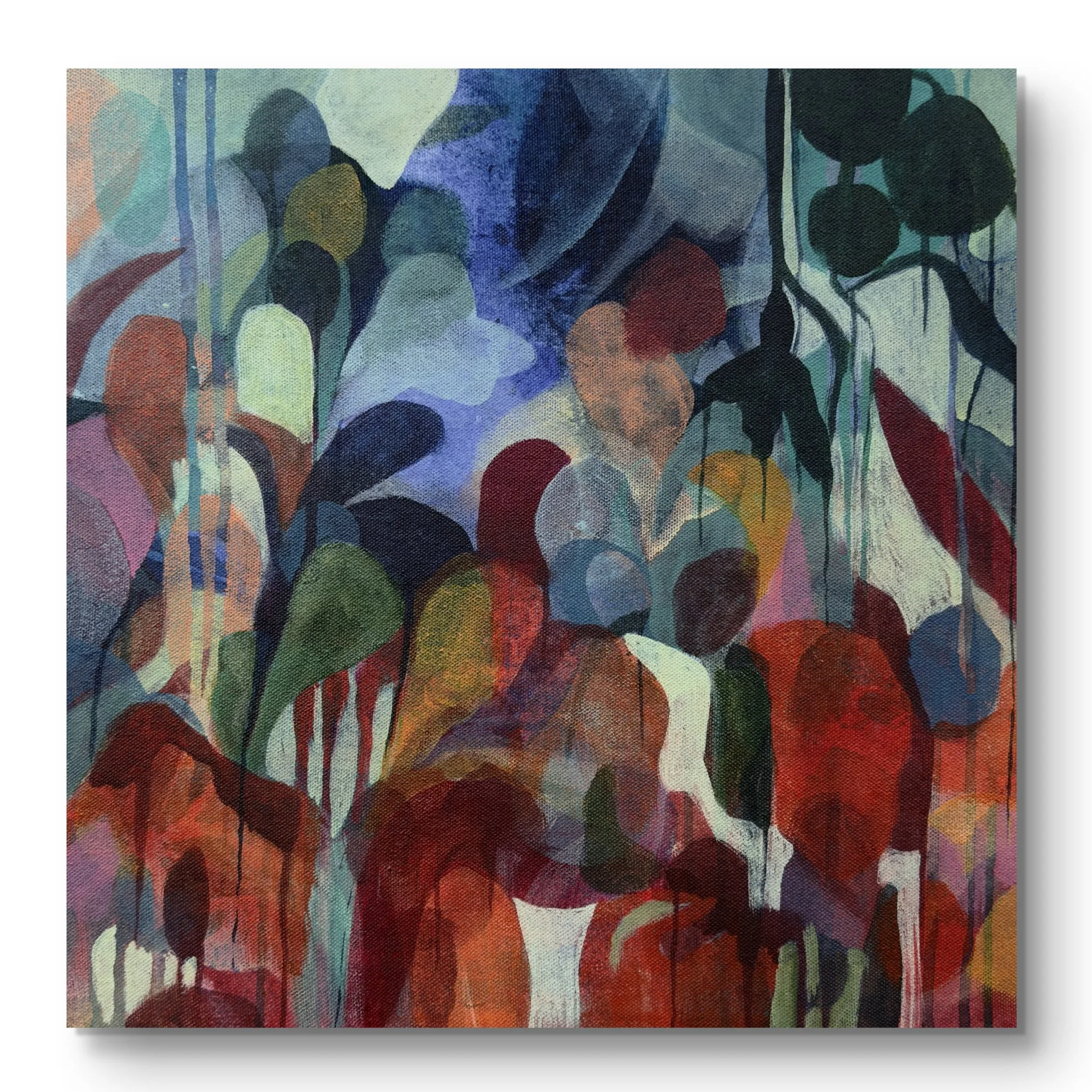 "Florece la Jungla no.3" mixed media on canvas 40x40cm 