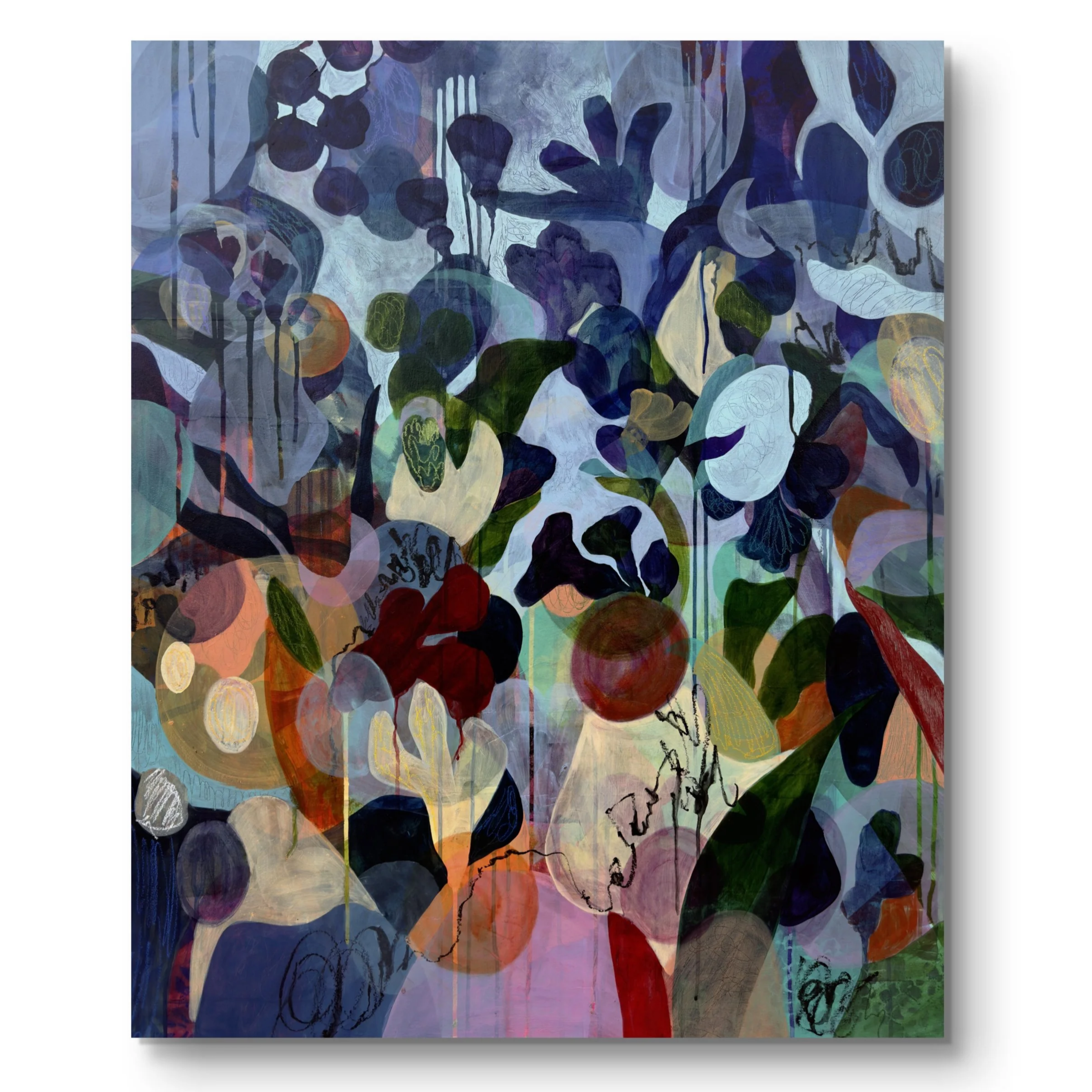 "Florece la Jungla no.1" mixed media on wood 90x110cm 