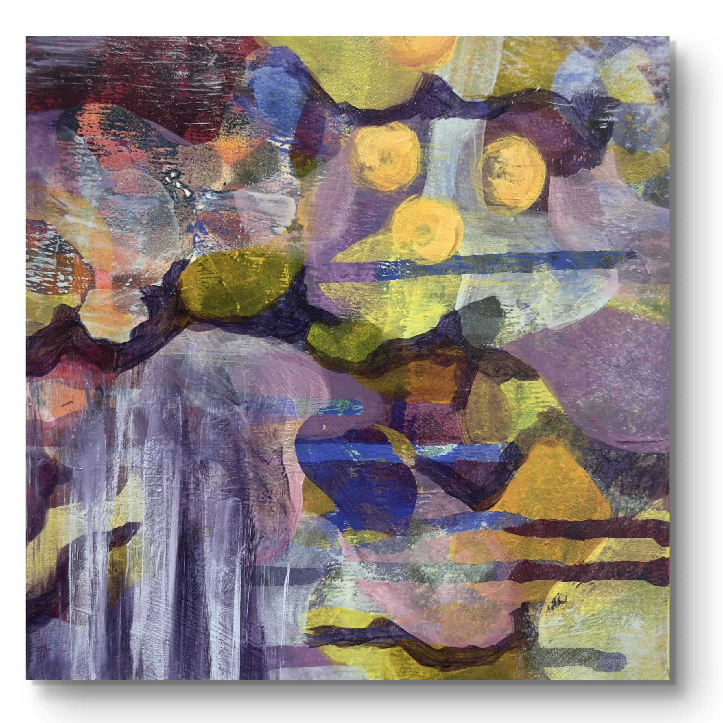 "Nature's Fold no.1" mixed media on wood 18cm x 10cm