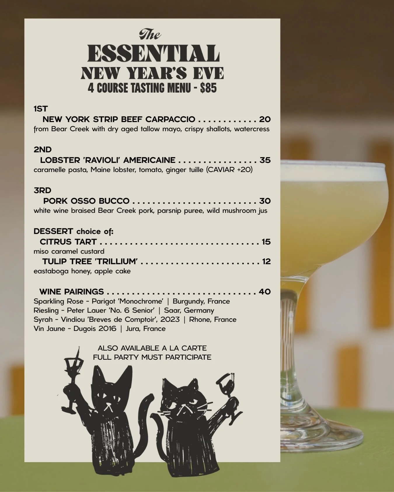 ✨Ring in the new year with us at The Essential!✨

We&rsquo;re celebrating with a festive four-course tasting menu, cozy vibes, and plenty of reasons to toast. We&rsquo;ve had so many reasons to celebrate in 2025 and we can&rsquo;t wait to see what 20