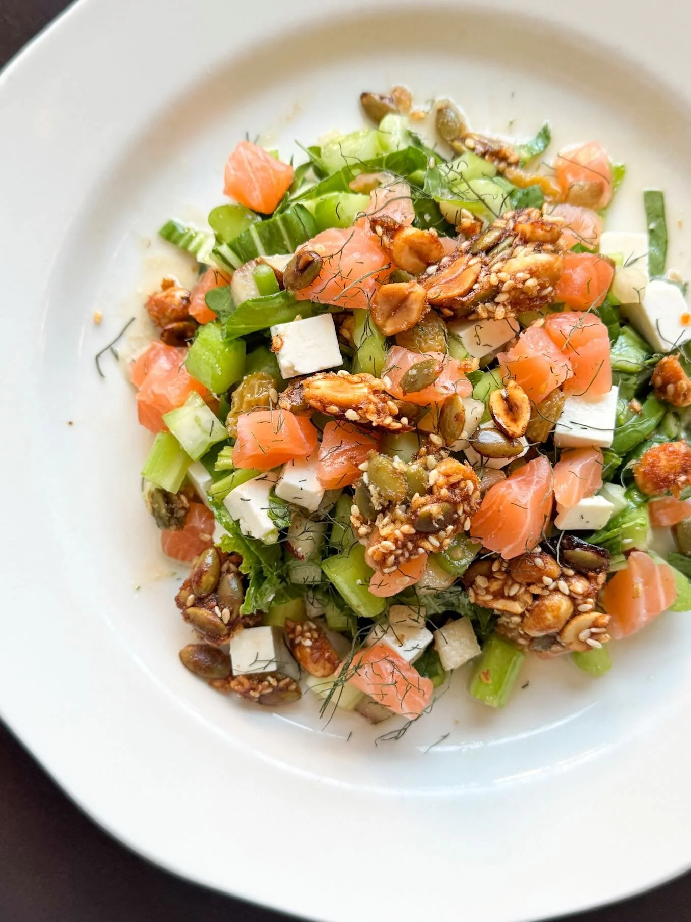 Three new dishes have hit the menu and we can&rsquo;t get enough of them (neither can you it seems!)

Salmon Waldorf Salad - pears, celery, ricotta salata, peanut, charred cucumber, yuzu, fennel

Risotto - scallops, gulf crab, carolina gold rice, saf