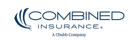 Logo for Combined Insurance with blue and black design and text
