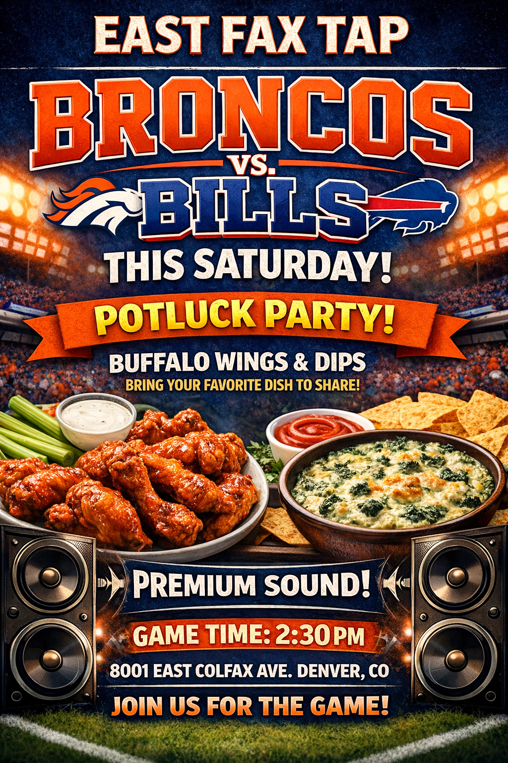 Broncos v Bills Watch Party