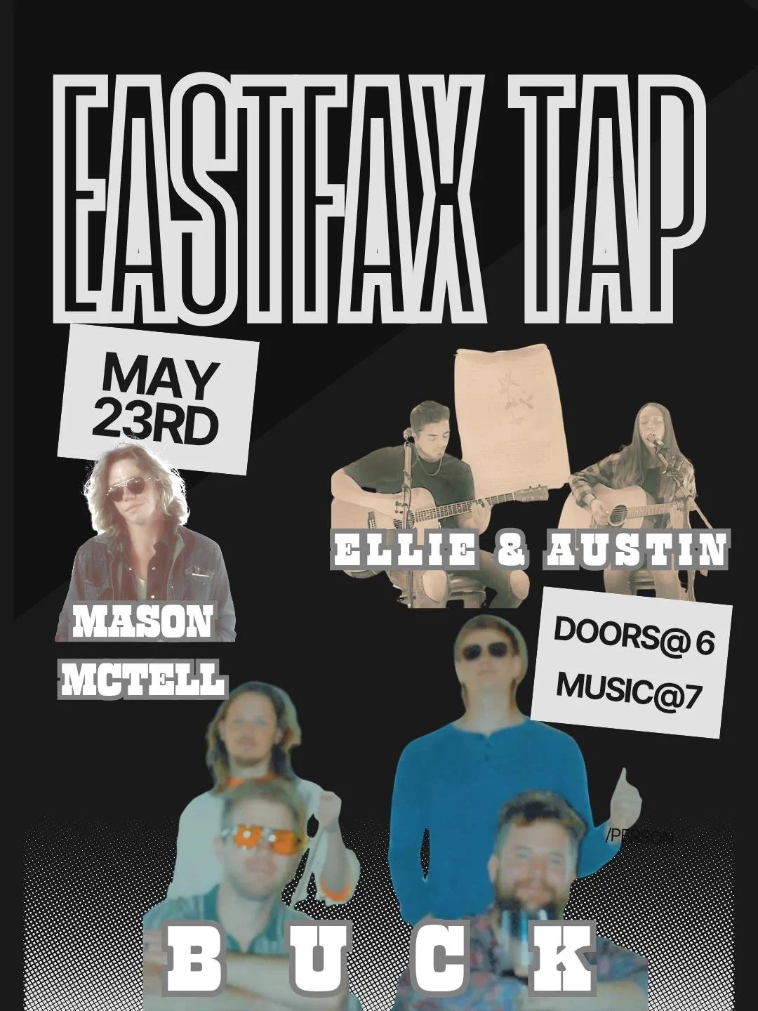 Mason McTell, Ellie and Austin, and Buck the Band