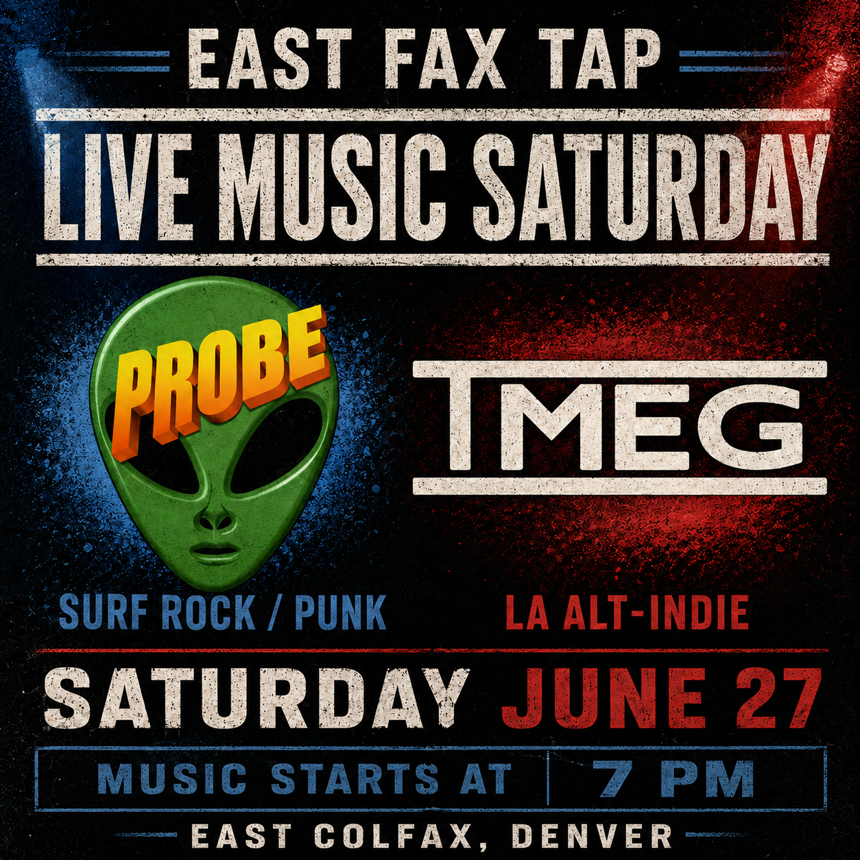 Just announced: Live music hits East Fax Tap this Saturday, June 27, with Probe and TMEG.