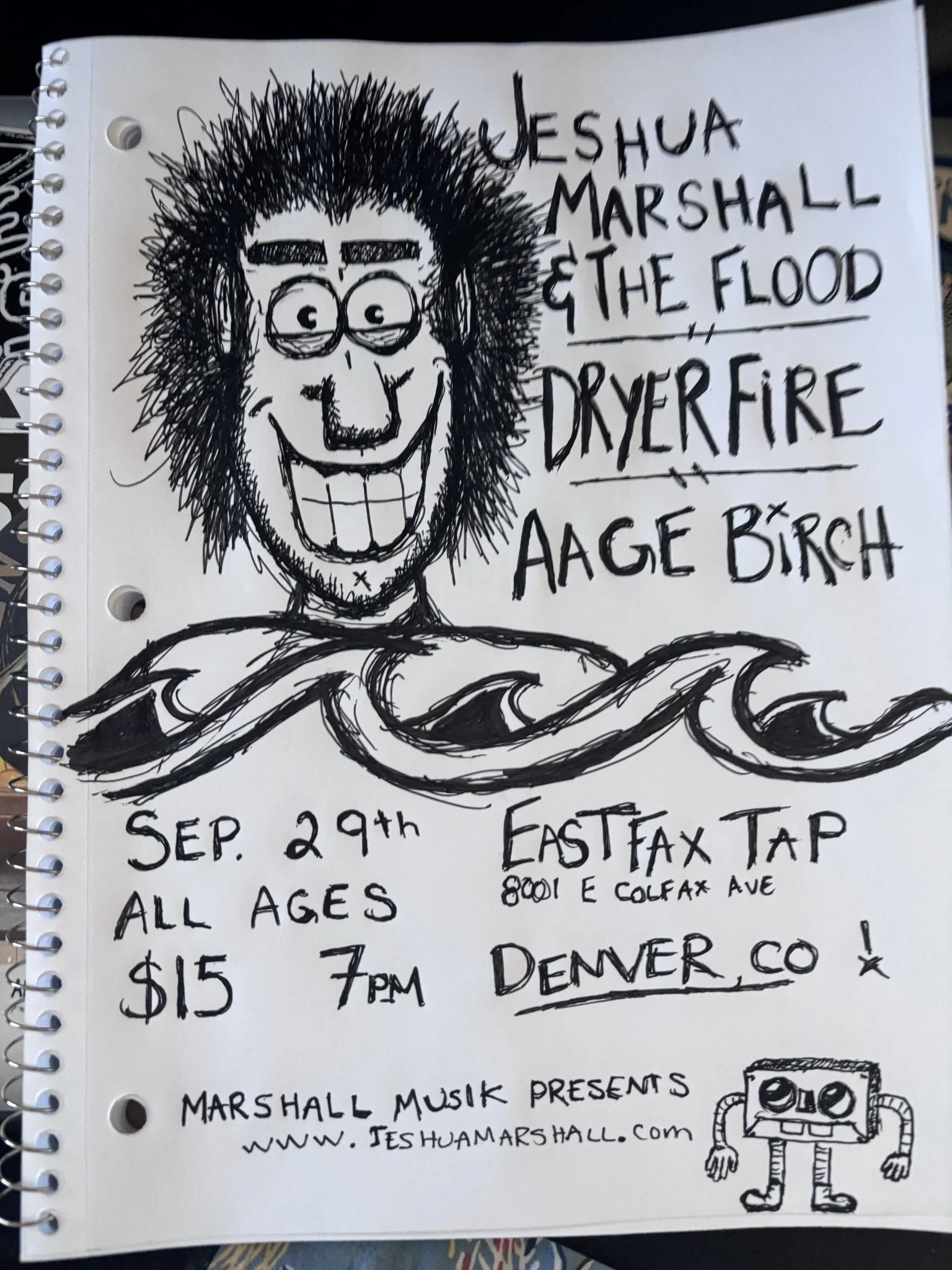 Jeshua Marshall & The Flood / Dryer Fire / Aage Birch
