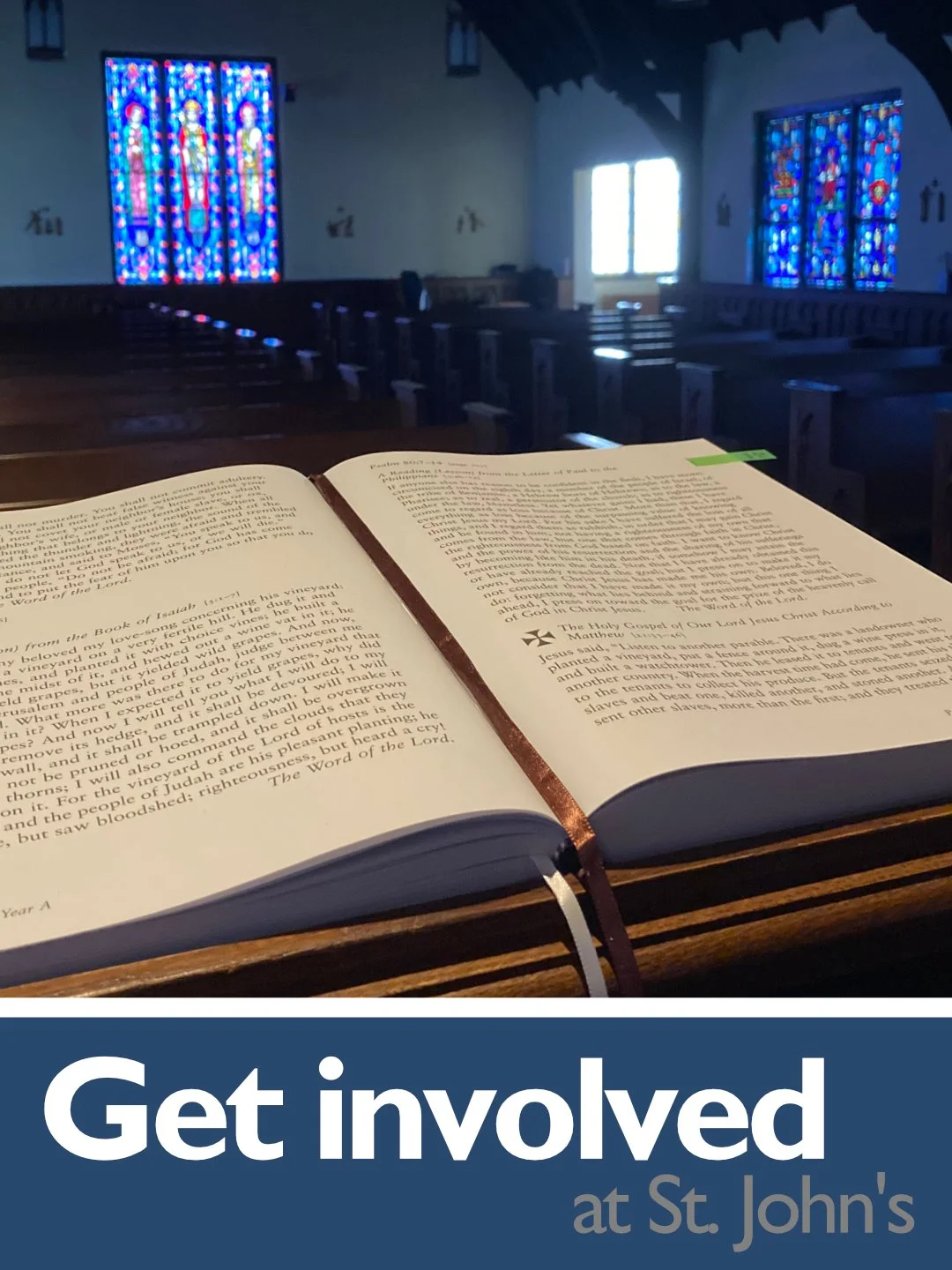 There are many ways to be involved in worship at St. John's, from audio/visual, to serving in Eucharist, to reading Scripture. Our worship is prayerful, liturgical, and participatory... and most importantly, open to all people! Come join us at 9:00 a