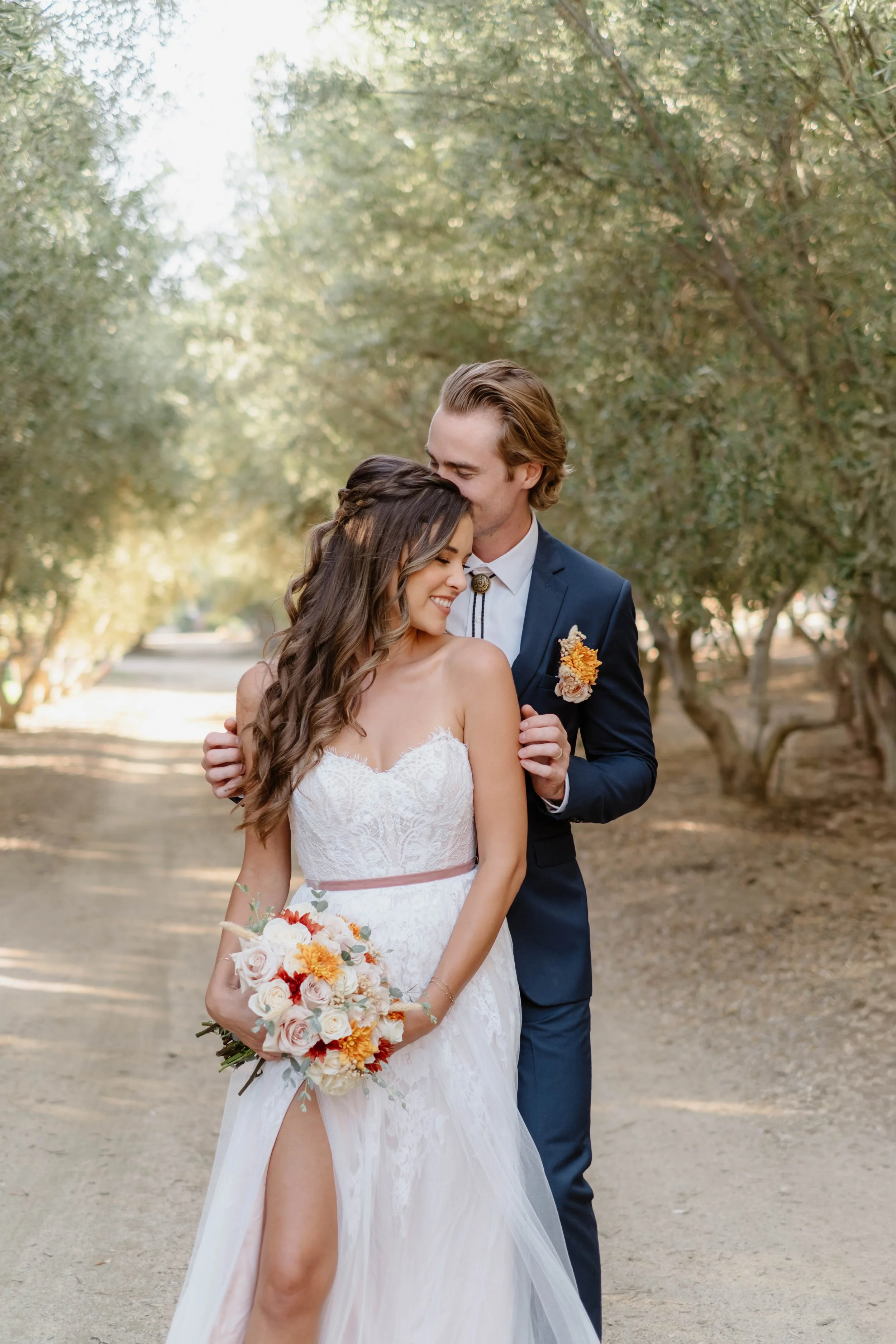Bride and groom portrait at Monarca Ranch wedding venue in Hemet CA