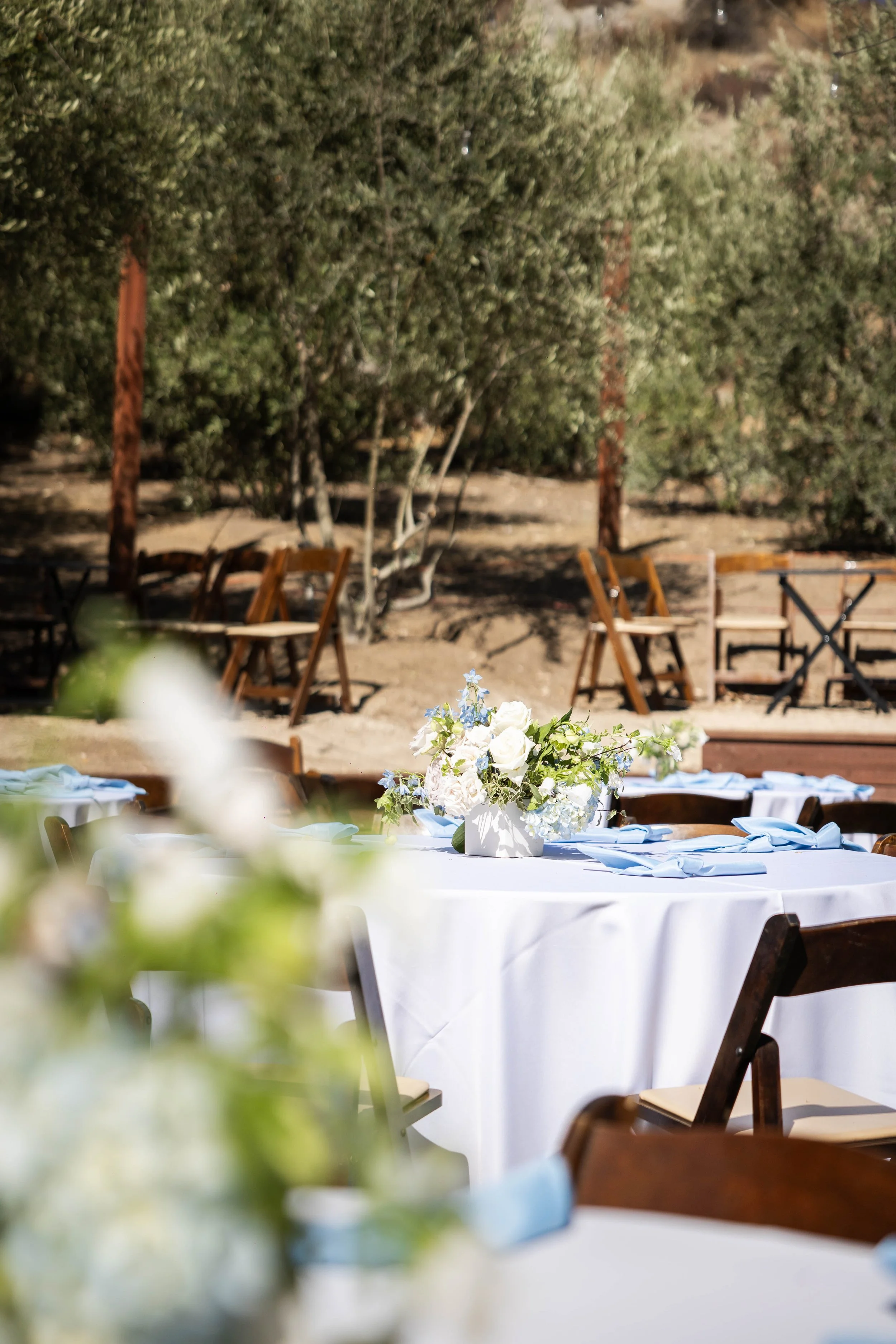 Elegant quinceañera table decorations and event setup at Monarca Ranch Hemet California