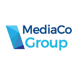 MediaCo Group logo with blue and teal design