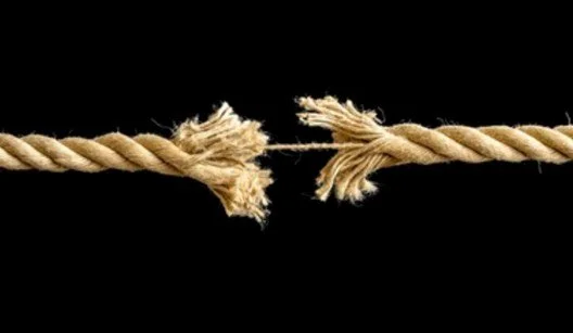 A rope about to break for blog about is being a caregiver deadly by Dr Jessica Knape at Healthspan Internal Medicine in Boulder CO. jpg