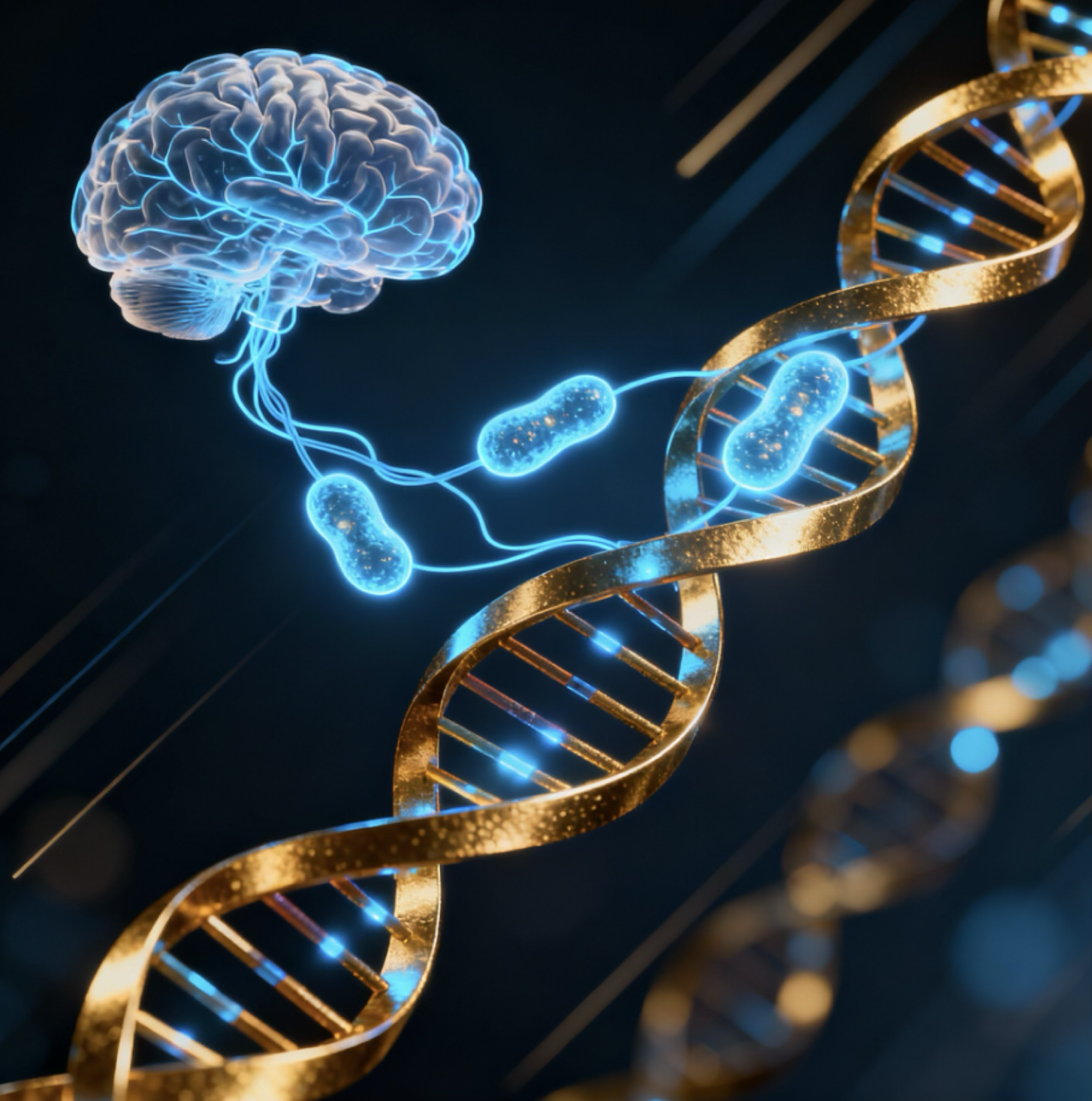 Brain cells around DNA for blog about why is presicion medicine considered the next generation of healthcare by Dr. Jessica Knape at HealthSpan Internal Medicine at Boulder, CO.jpg