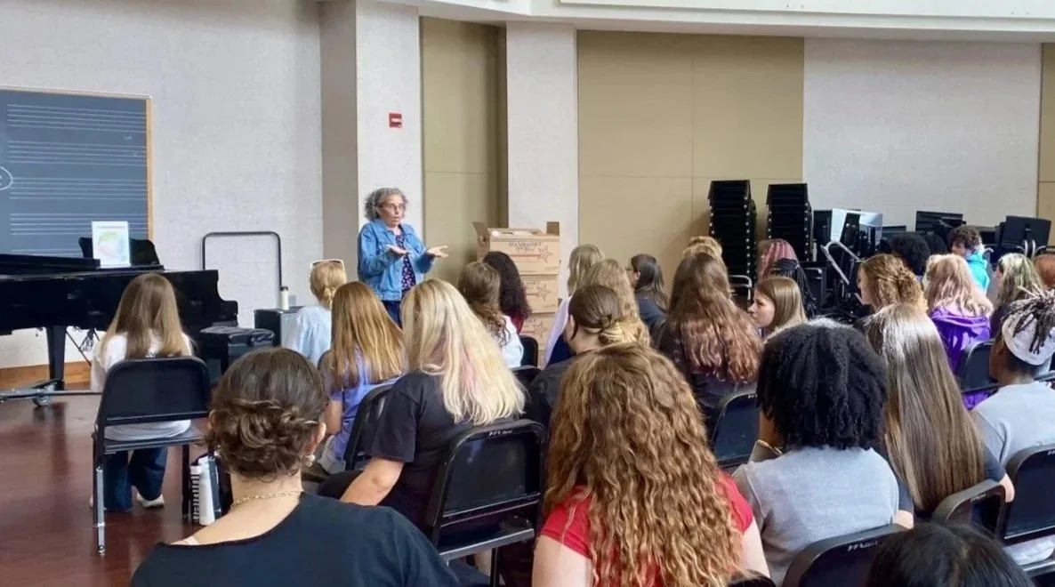Jenice Riebe teaching a workshop at a local university.