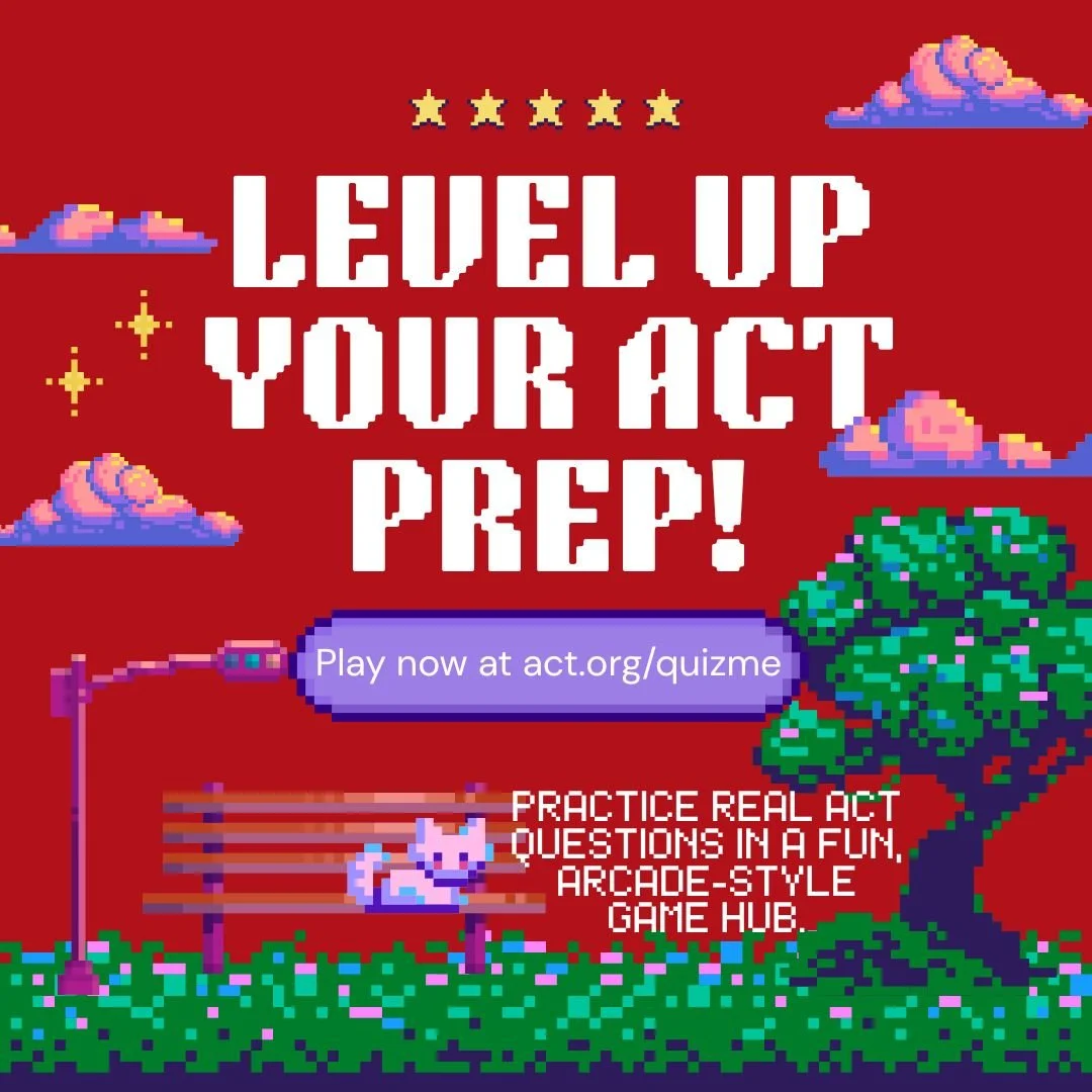 🎮 ACT QuizMe: Test Prep Just Got Fun!
Who says studying has to be boring?
The ACT QuizMe Game Hub lets you practice with real ACT questions &mdash; arcade style! 🕹️
Test your skills, review explanations, and get instant feedback while having fun.
✨